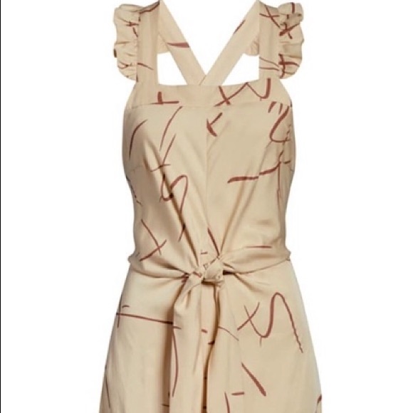Anthropologie Sancia Ines Ruffle Dress in Nude. Size XS. NWOT - Picture 7 of 13